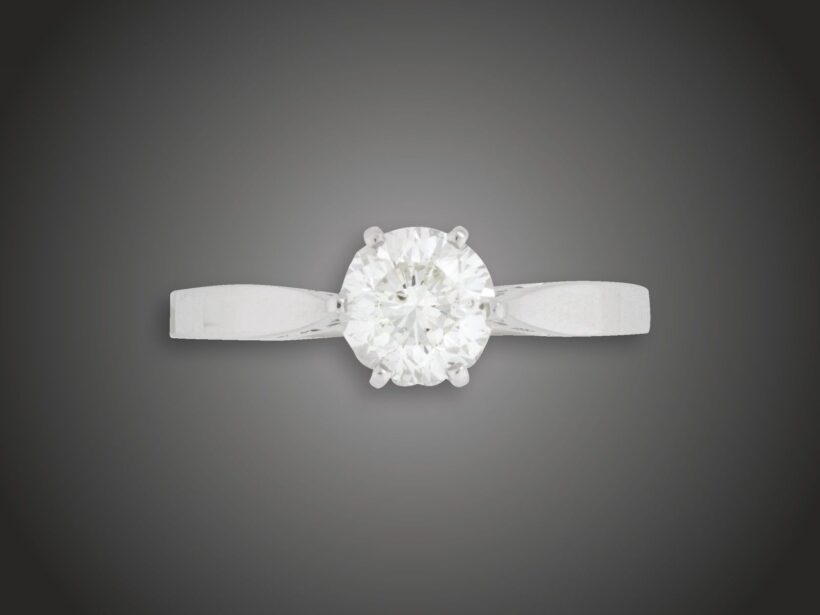 Gyűrű, 585 au, 1 bril. 1,13 ct, 3,0 g 