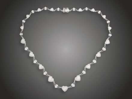 Nyakék, 585 au, bril. cca. 3,2 ct, 21,1 g 