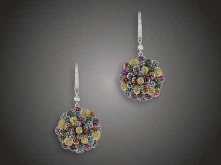 Fülbevaló, 750 au, bril. cca. 3,65 ct, 17,0 g 