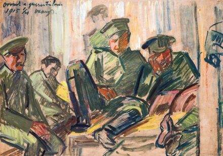 Vaszary János (1867-1939) Katonák, 1915 (Oroszok a quaranténban)