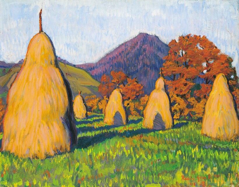 Kádár Géza (1878-1952) Szeptember Nagybányán (Boglyák az őszi délután), 1913