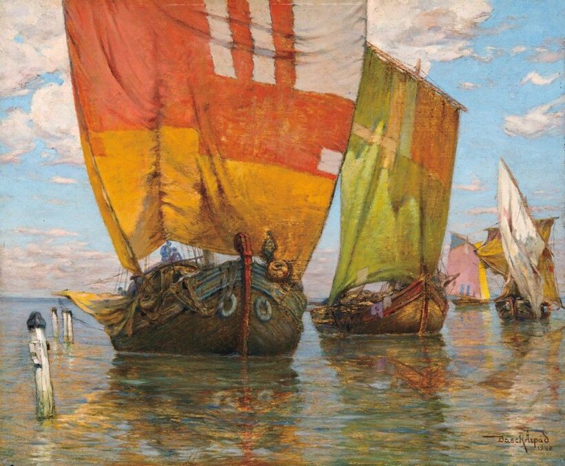 Basch Árpád (1873-1944) Vitorlások, 1940