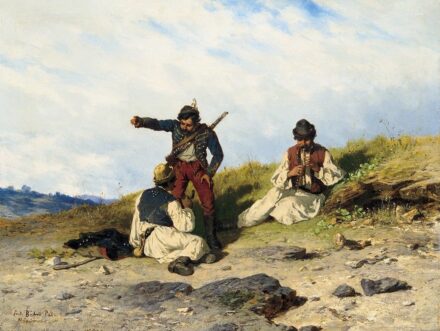 Böhm Pál (1839-1905) Pihenő legények