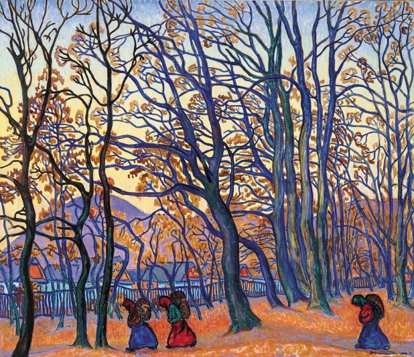 Boromisza Tibor  (1880-1960) Rőzsehordók a ligetben, 1908