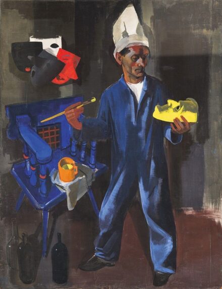 Aba-Novák Vilmos (1894-1941) Álarcfestő (Álarckészítő; Önmaszk), 1933