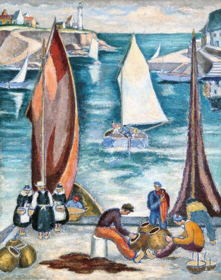 Szantrucsek Jenő (1903-1965) Bretagne-i kikötő