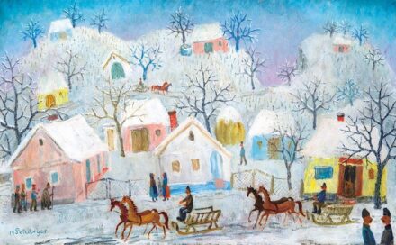 Pekáry István (1905-1981) Téli falu, 1965