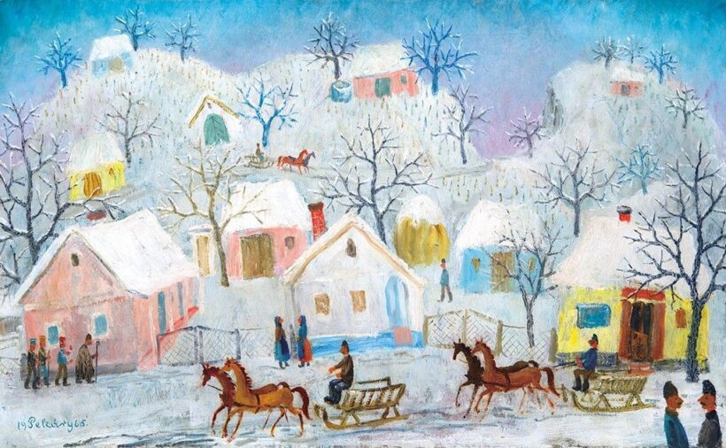 Pekáry István (1905-1981) Téli falu, 1965