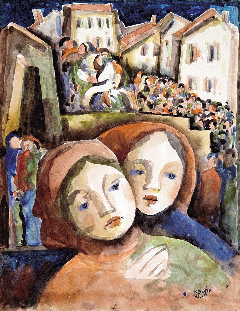 Kádár Béla (1877-1956) Ünnep a téren