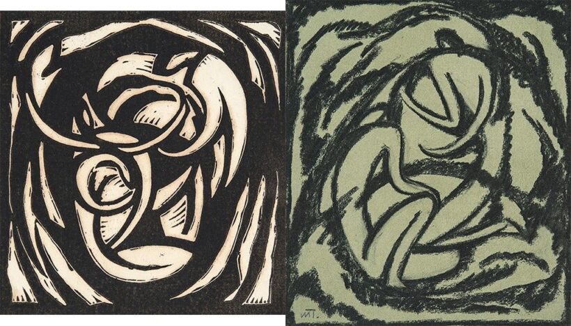 Mattis Teutsch János (1884-1960) Család, 1919,  Figurák