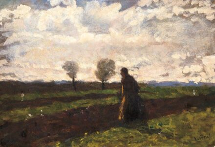 Koszta József (1861-1949) Hazatérő, 1906 körül (Tájkép)