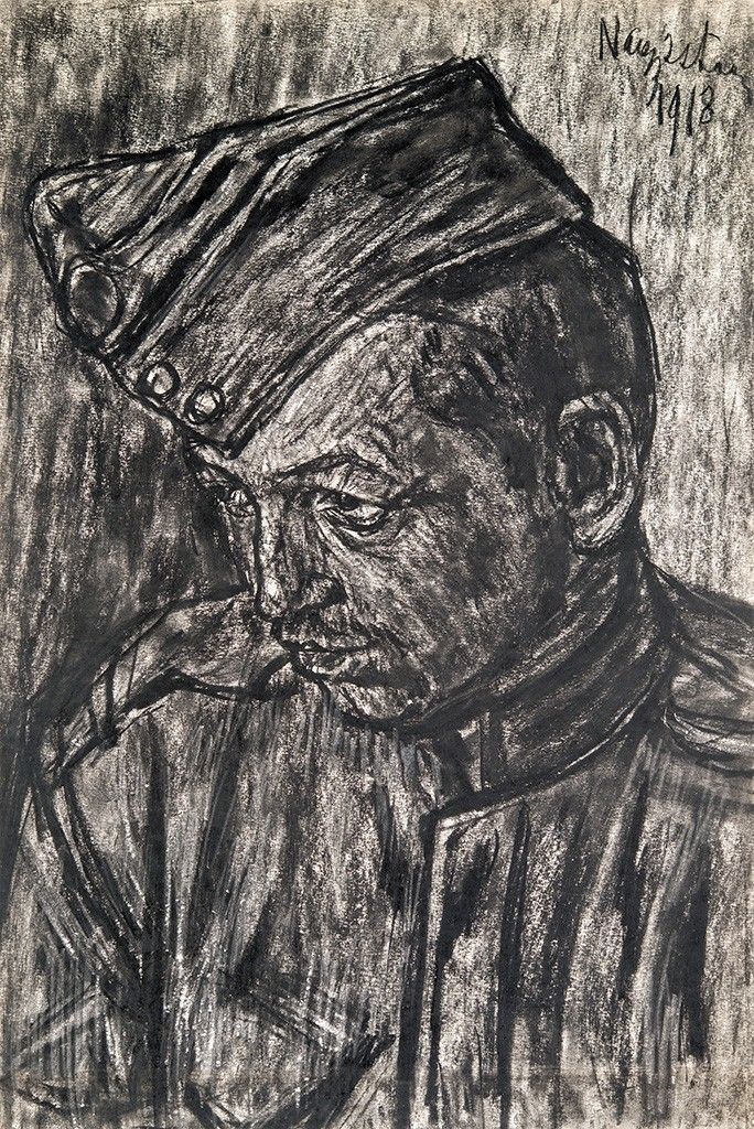 Nagy István (1873-1937) Huszárfej, 1918