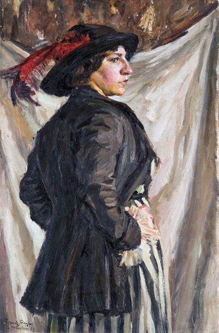 Frank Frigyes (1890-1976) Kalapos hölgy, 1913