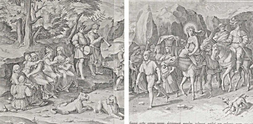 Veen Gijsbert Van (Leiden, 1558-Antwerpen, 1628), Baldessara Peruzzi (1481-1536) után: Rebeka és Izsák eljegyzése