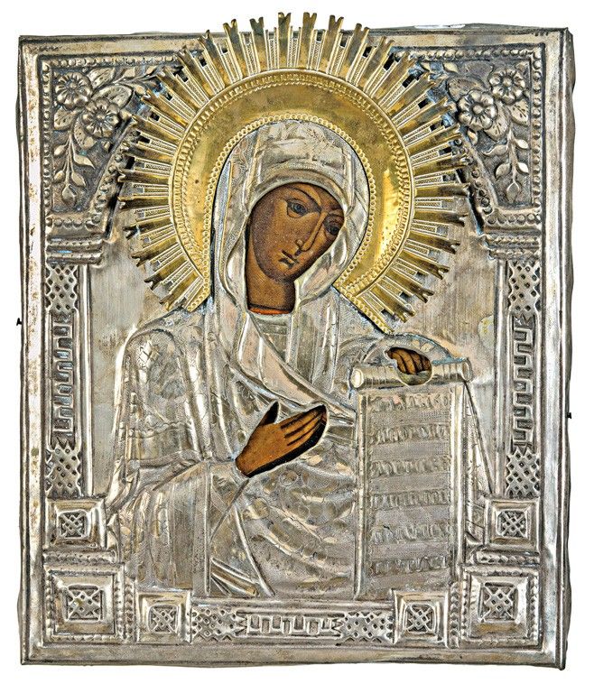 Orosz ikonfestő, 19. sz. közepe: Istenszülő a Deéziszből
