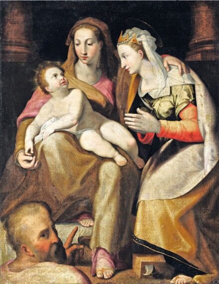 Sabatini, Lorenzo (1530 körül-1576): Alexandriai Szent Katalin misztikus eljegyzése   VÉDETT - NO EXPORT