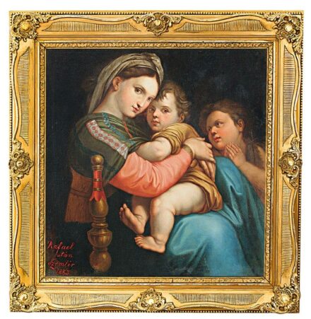 Szemlér Mihály (1833-1904): Madonna della Sedia, 1883