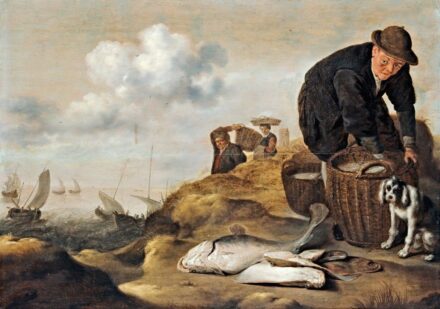 Molenaer, Claes (Haarlem, 1610 - Haarlem, 1668) és Mieuse, Jan (Haarlem, 1630 - 1676): Halászok a tengerparton