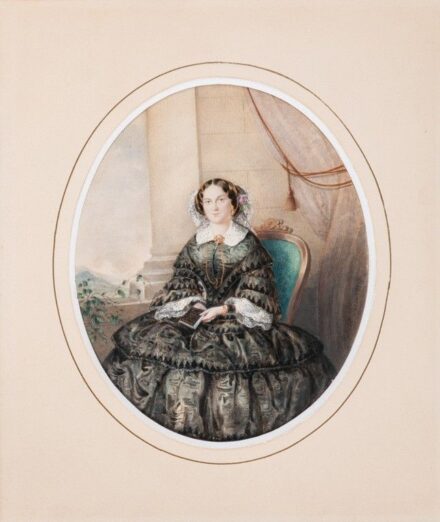 Theer, Robert (1808-1863): Előkelő hölgy portréja, 1847