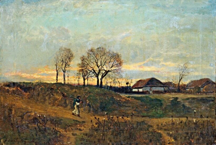 Feszty Árpád (1856-1914): Hazafelé tartó gazda