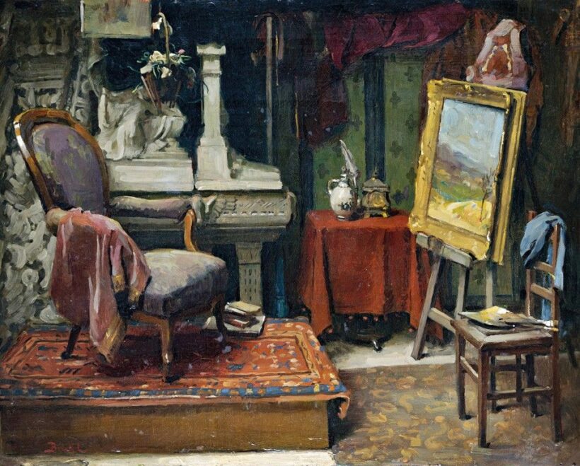 Bruck Lajos (1846-1910): Műterem részlet