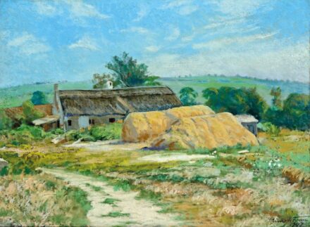 Klimó István (1883-1961): Tanya nyári napsütésben, 1947