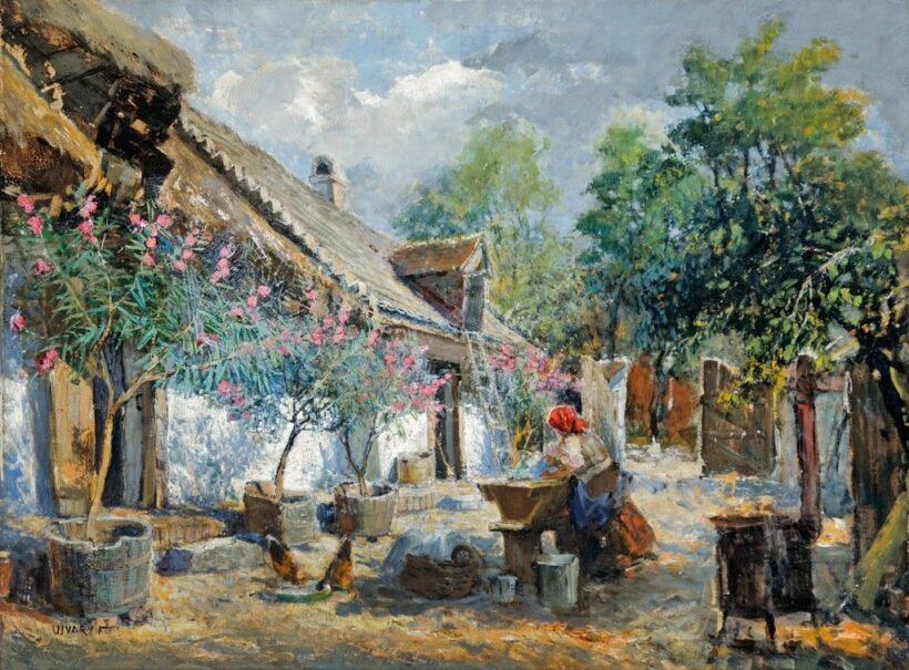 Ujváry Ferenc (1898-1971): Leánderes udvaron