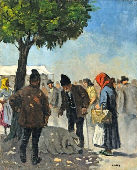 Sebők Margit Joachim Ferencné (1882-?): Vásárban