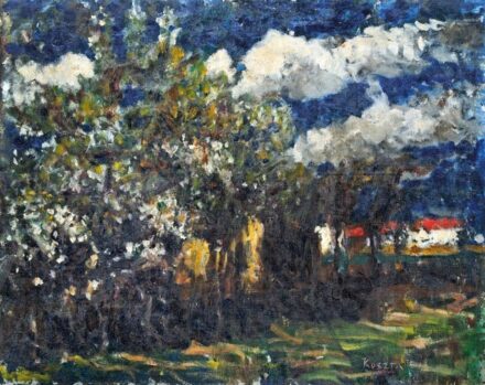 Koszta József (1861-1949): Tavaszi virágzás a tanyán