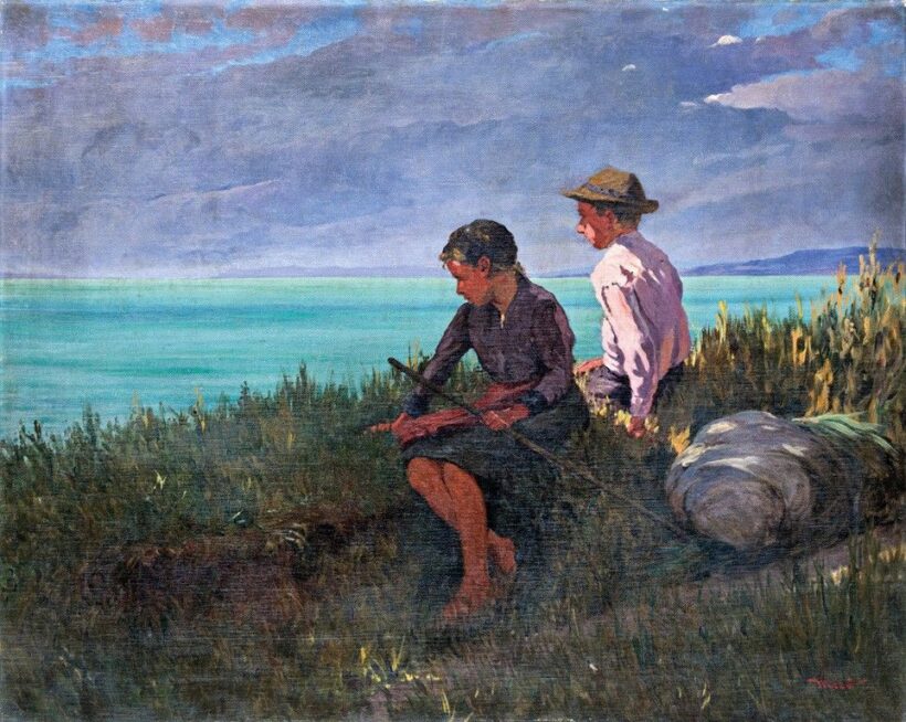 Mérő István (1873-1938): Balatonparti kilátás