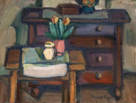 Kmetty János (1889-1975): Műteremrészlet, csendélet