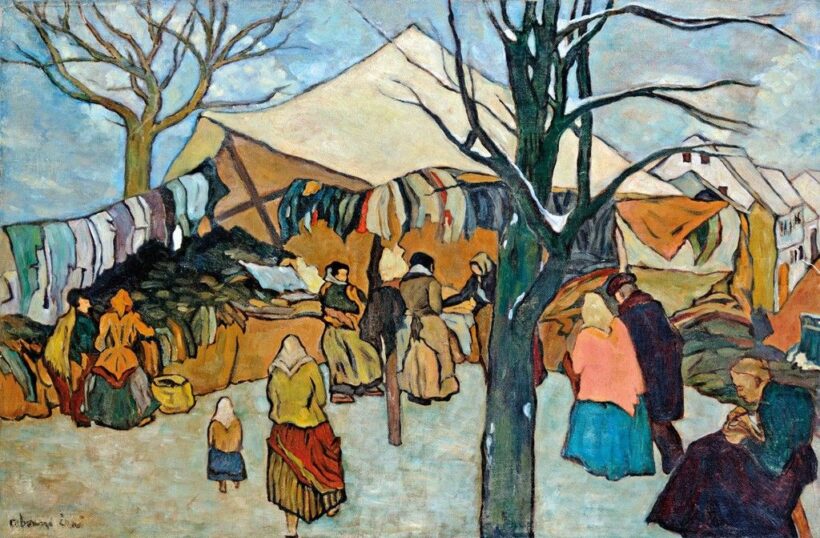 Abonyi Ernő (1884-1941): Téli vásár, 1916