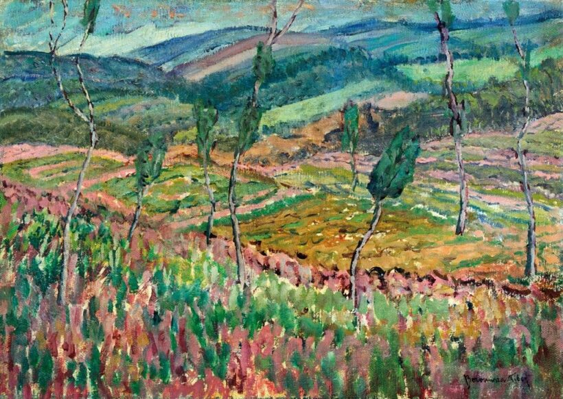 Boromisza Tibor (1880-1960): Virágos domboldal, 1920 körül