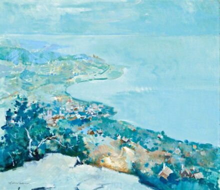 Halvax Gyula (1906-1984): Kilátás a Badacsonyról, 1938