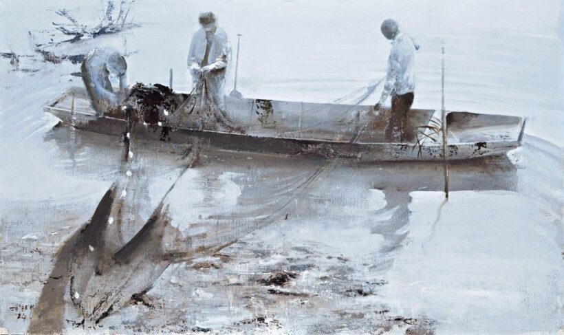 Fejér Csaba (1936-2002): Tiszai halászok, 1974
