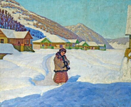 Barkász Lajos (1884-1960): Erdélyi falu télen