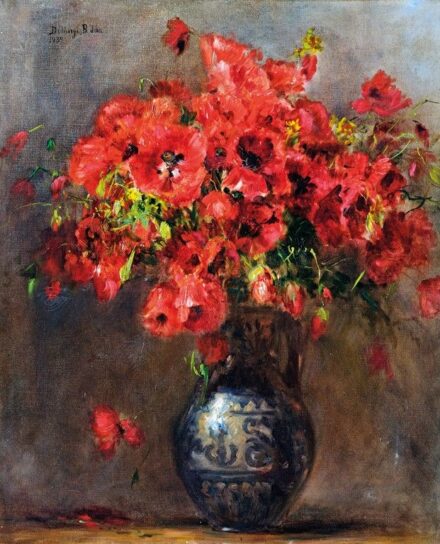 Dolányi Benczúr Ida (1876-1970): Pipacsos csendélet, 1939