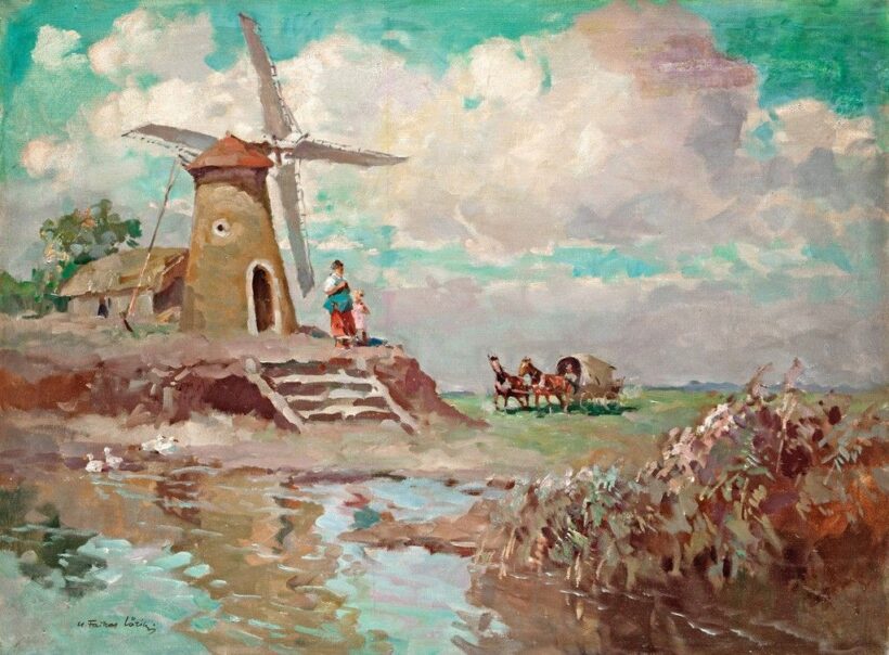 Farkas Lőrinc, Csallóközi (1898-1973): Táj szélmalommal