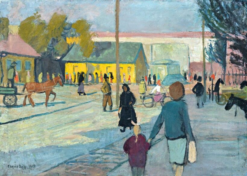 Czene Béla (1880 körül-1944 körül): Szolnoki piac, 1958