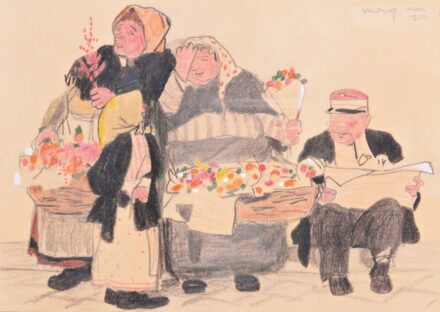 Vadász Miklós (1881-1927): Virágárusok, 1910