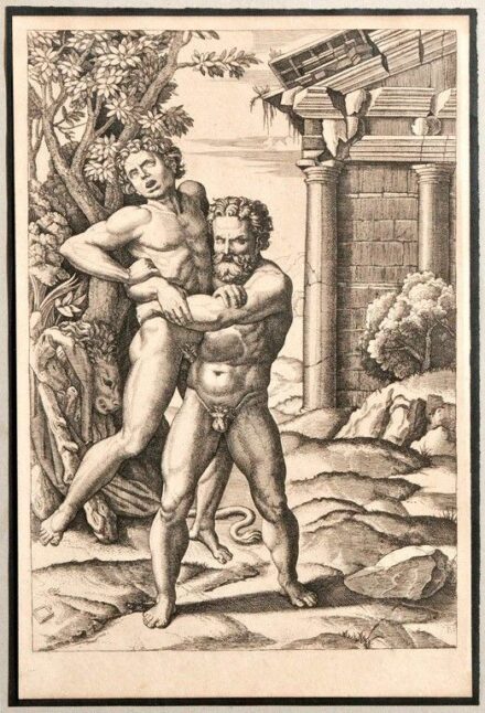 Raimondi, Marcantonio után, 19. sz.: Herkules és Anteusz