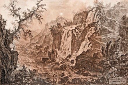 Piranesi, Giovanni Battista (1720-1778): Tivoli vízesések látképe