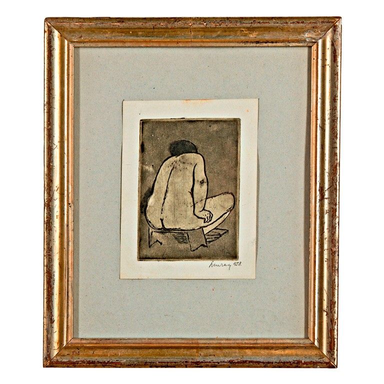 Lenkey Zoltán (1936-1983): Ülő akt, 1958