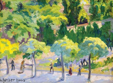 Scheiber Hugó:Napsütötte parkban, 1910-es évek második fele