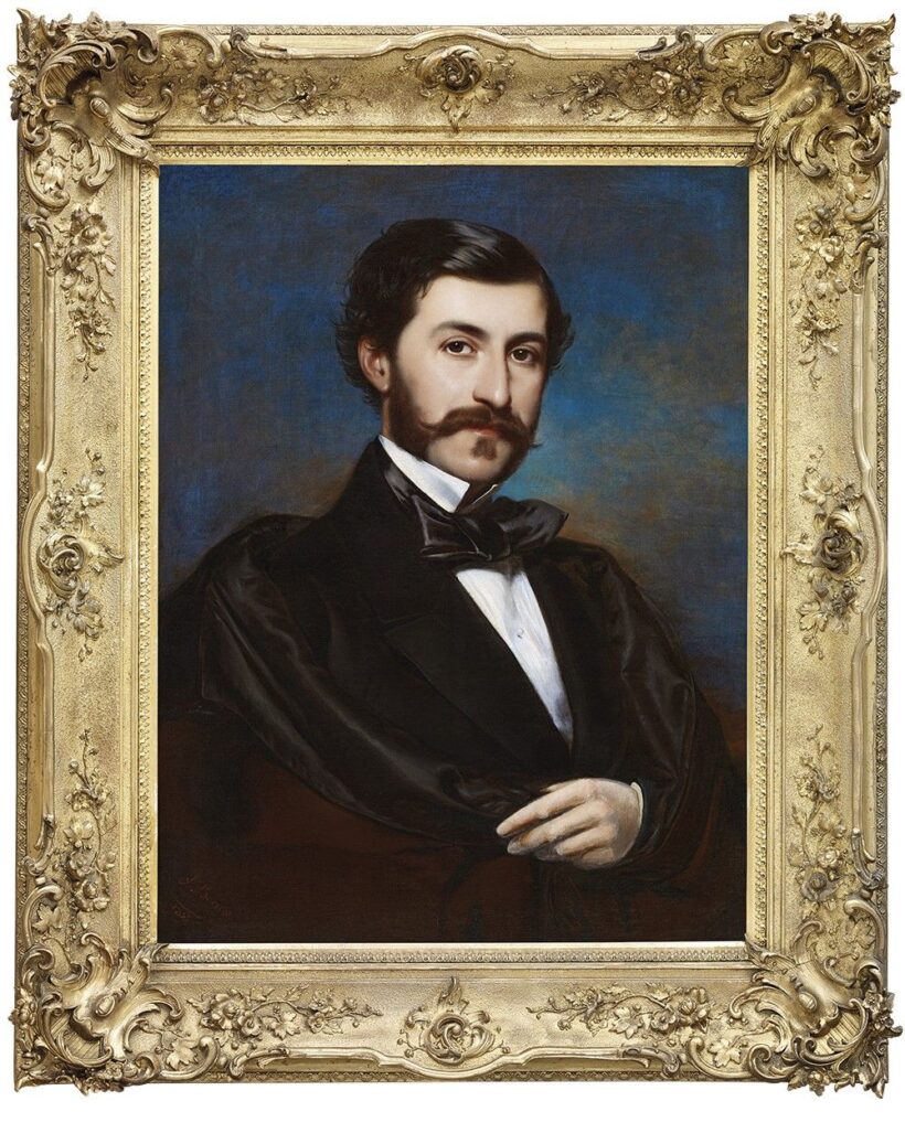 Borsos József:Fiatal nemes portréja, 1855