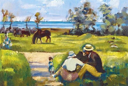 Réth Alfréd:Piknik a tengerparton, 1916 körül