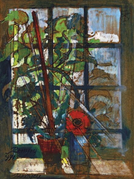 Remsey Jenő:Csendélet ablakkal (Napfény), 1971