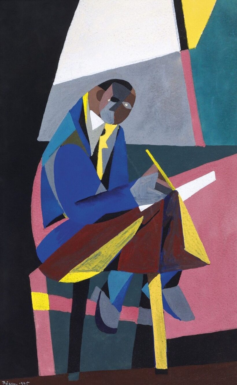 Józsa Sándor:Széken ülő férfi, 1945