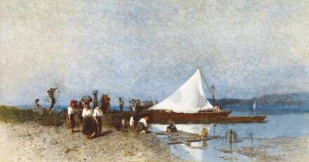 Mészöly Géza:Balatonpart ( A fehér vitorla), 1874