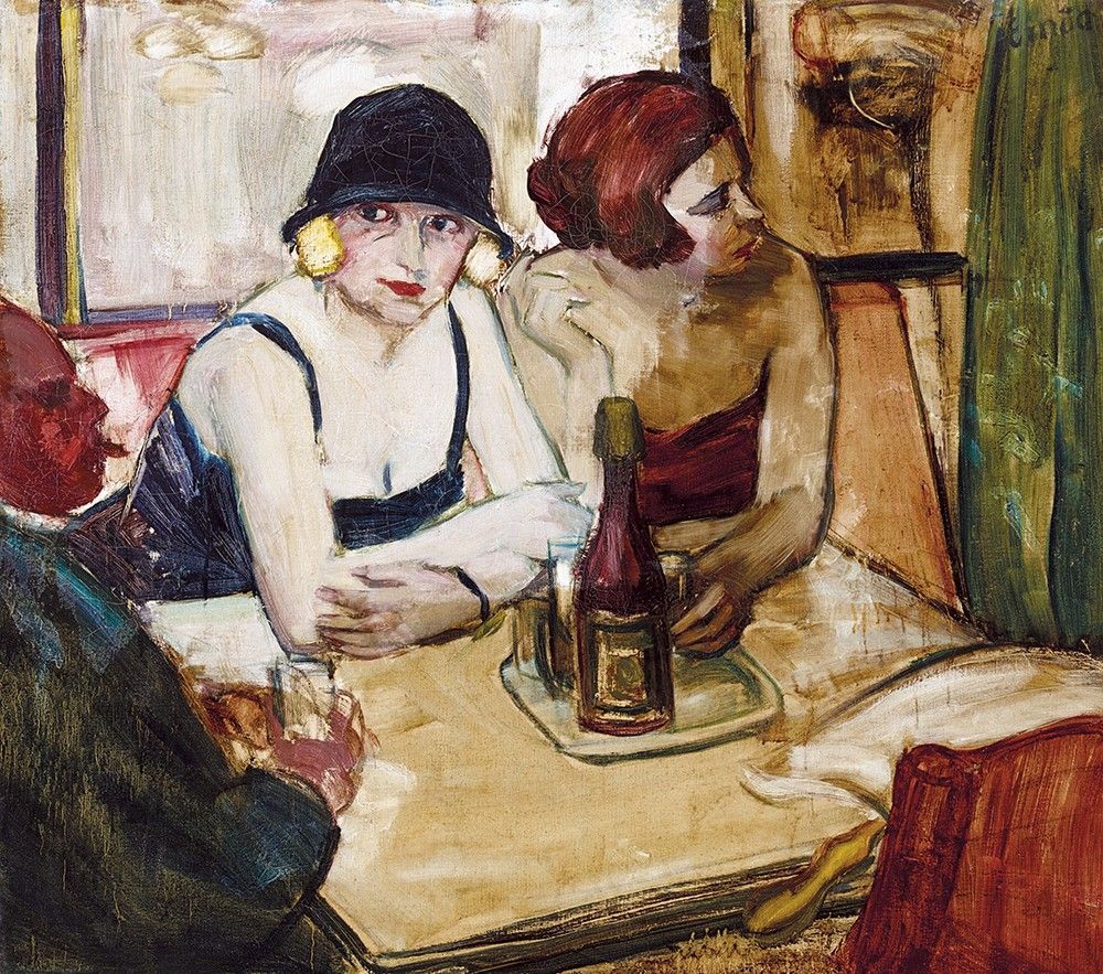 Emőd Aurél:Párizsi kávéházban, 1930-as évek